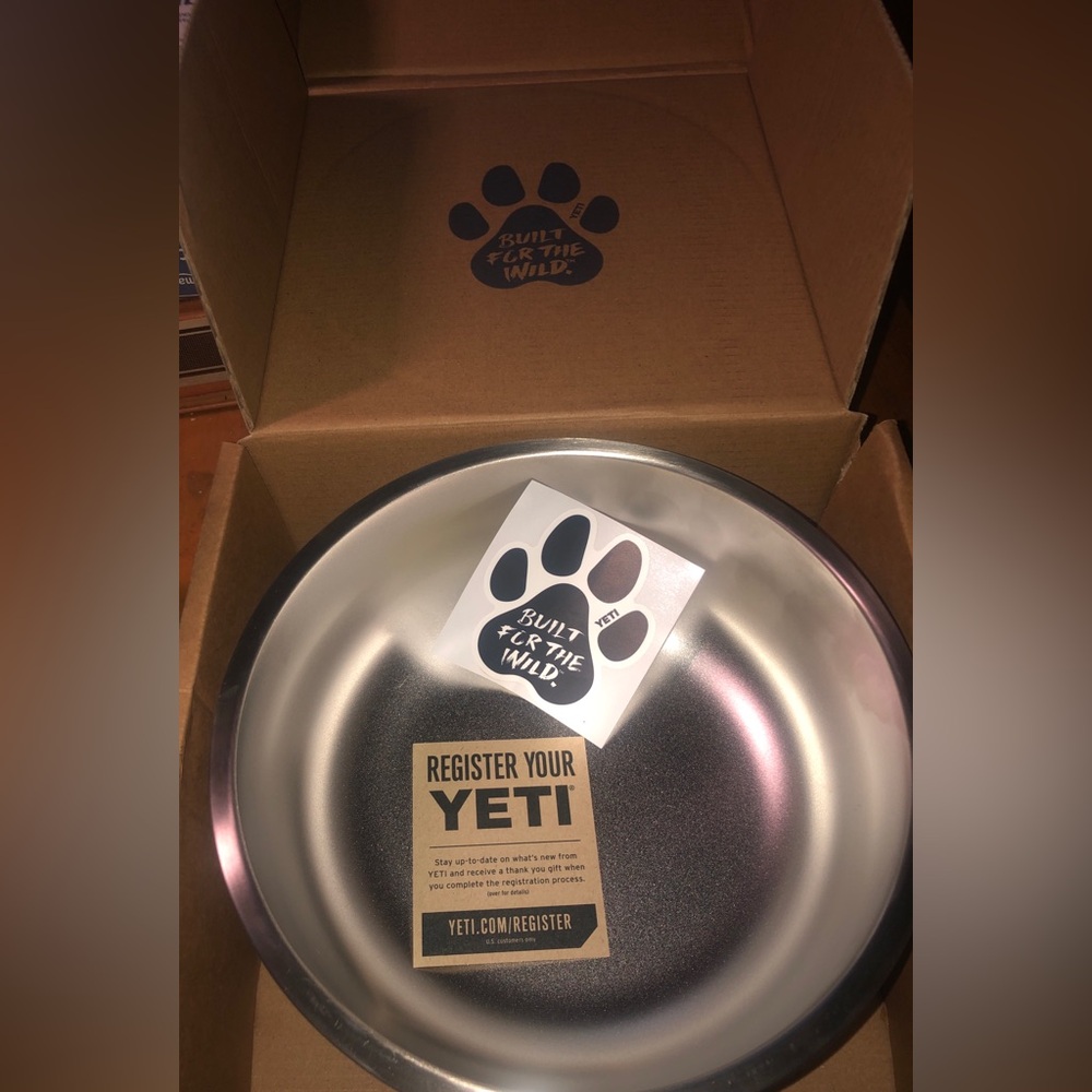 YETI BOOMER 8 CUP Stainless Dog Bowl Co-Branded with ULINE NIB